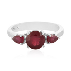 Anillo en plata con Rubí de Madagascar