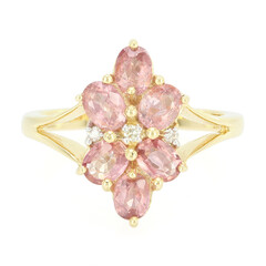 Anillo en oro con Zafiro Padparascha no calentado (AMAYANI)