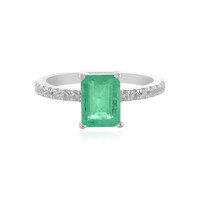 Anillo en plata con Esmeralda de Rusia