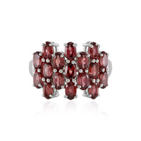 Anillo en plata con Granate de Mozambique