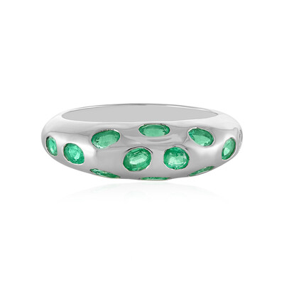 Anillo en plata con Esmeralda de Etiopía (SAELOCANA)