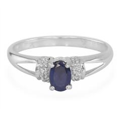 Anillo en plata con Zafiro azul