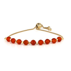Brazalete en plata con Ónix rojo