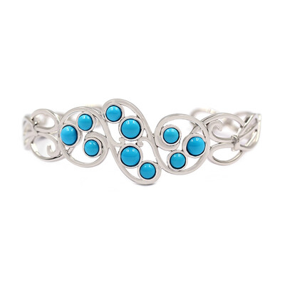 Brazalete en plata con Turquesa bella durmiente (Faszination Türkis)