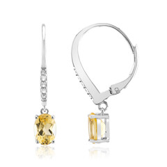 Pendientes en plata con Citrino