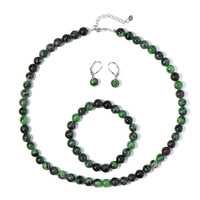 Set en plata con Rubí Zoisite