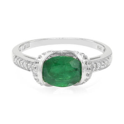 Anillo en plata con Esmeralda de Bahía