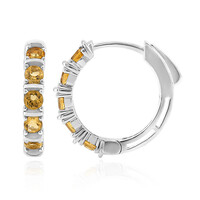 Pendientes en plata con Citrino