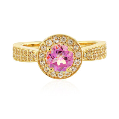 Anillo en plata con Topacio aniversario