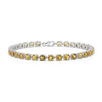 Brazalete en plata con Cuarzo cognac