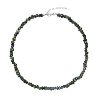 Collar en plata con Turmalina verde