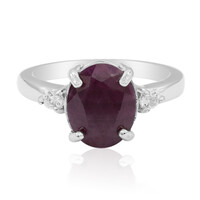 Anillo en plata con Rubí