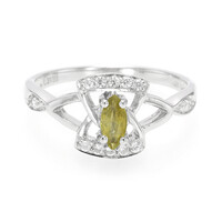 Anillo en plata con Turmalina cuprífera