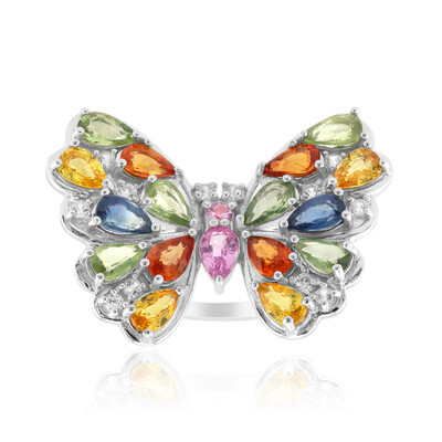 Anillo en plata con Zafiro verde
