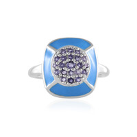 Anillo en plata con Iolita de Madagascar