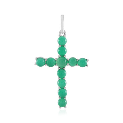 Colgante en plata con Ónix verde