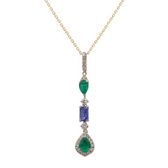 Collar en oro con Esmeralda de Zambia AAA (CIRARI)