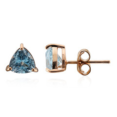 Pendientes en plata con Topacio azul cielo