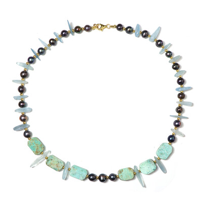 Collar en plata con Turquesa peruana