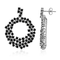 Pendientes en plata con Espinela negra