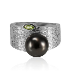 Anillo en plata con Perla cultivada de Tahití (TPC)