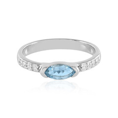 Anillo en plata con Aguamarina de Ofiki
