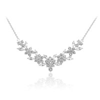 Collar en plata con Topacio blanco