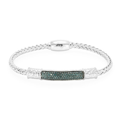 Brazalete en plata con Diamante azul