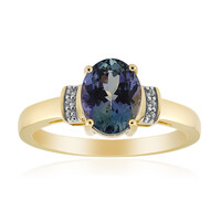 Anillo en oro con Tanzanita sin calentar