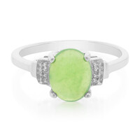 Anillo en plata con Crisoprasa imperial