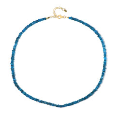 Collar en plata con Apatita azul neón