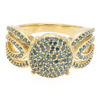 Anillo en plata con Diamante fantasía