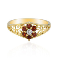 Anillo en plata con Granate de Mozambique