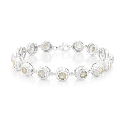 Brazalete en plata con Espectrolita
