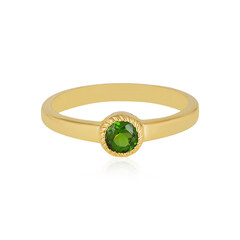Anillo en plata con Diópsido de Rusia