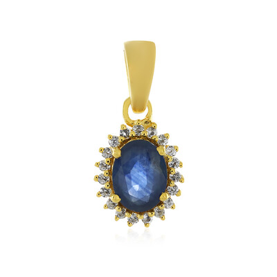 Colgante en plata con Zafiro azul