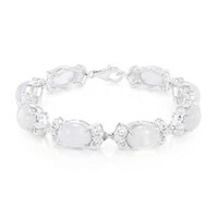 Brazalete en plata con Calcedonia de Turquía