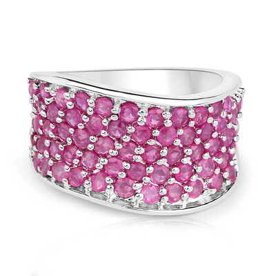 Anillo en plata con Rubí