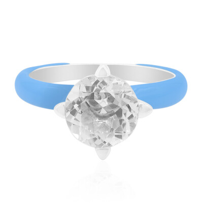 Anillo en plata con Topacio blanco