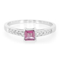 Anillo en plata con Rodolita de Rajastán