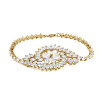 Brazalete en plata con Topacio blanco