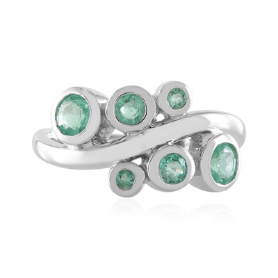 Anillo en plata con Esmeralda de Rusia (de Melo)