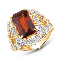 Anillo en oro con Granate de Mozambique (SUHANA)