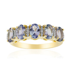 Anillo en oro con Tanzanita lila