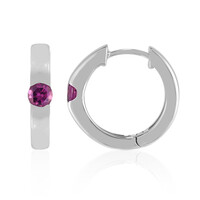 Pendientes en plata con Rodolita