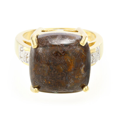 Anillo en plata con Cuarzo Dinosaurio
