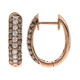 Pendientes en oro con Diamante chocolate SI2