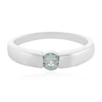 Anillo en plata con Topacio azul cielo