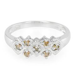 Anillo de hombre en plata con Diamante fantasía