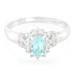 Anillo en plata con Apatita azul